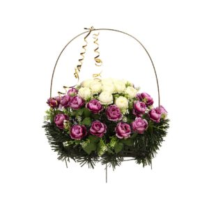 Изделие корзина овальная (пионы) РК05505